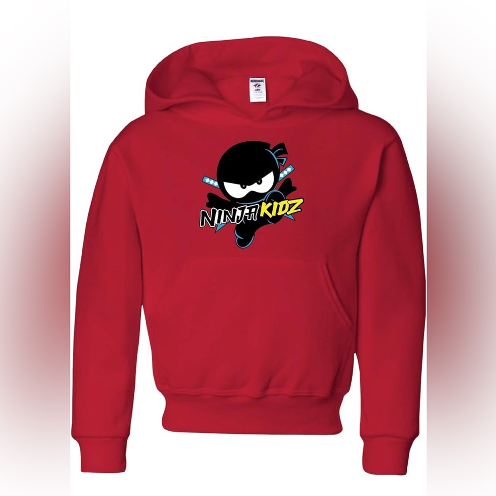 Excellent Condition Ninja Kidz Official Red Hoodie Sweatshirt- Size Youth Small